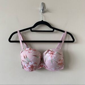 PINK-VICTORIA Secret Floral Multi-Way Push Up Bra (32DD)